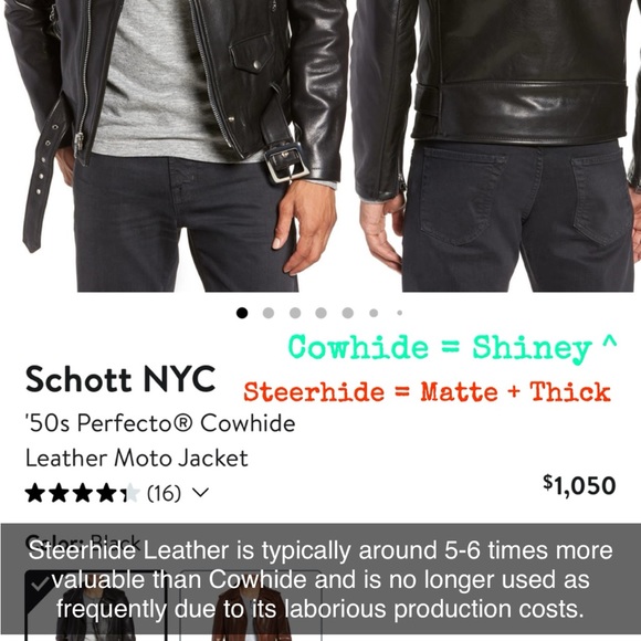 The Original 1950’s Motorcycle Jacket Perfecto Steerhide Leather Size Large - Picture 8 of 9